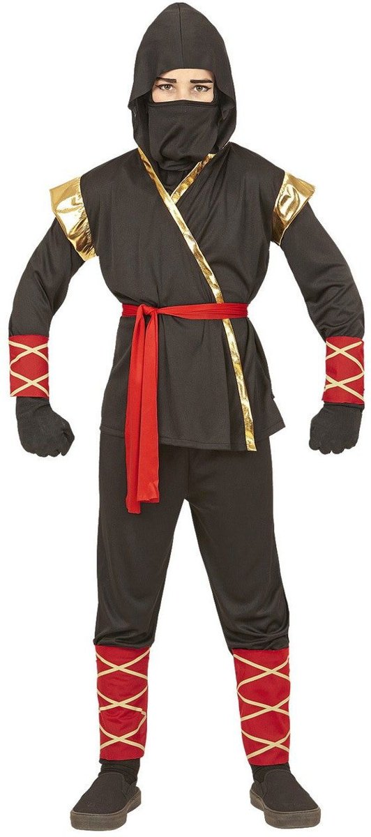 Ninja & Samurai Kostuum | Ninja Maki Luxe | Jongen | Maat 116 | Carnaval kostuum | Verkleedkleding